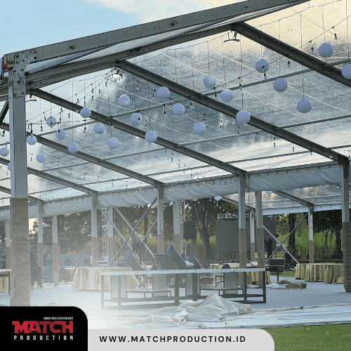 EO di Semarang Solusi Event Profesional dari Match Production Spesialis Sewa Tenda Roder Transparan Terbaik. Hubungi Segera untuk layanan profesional!